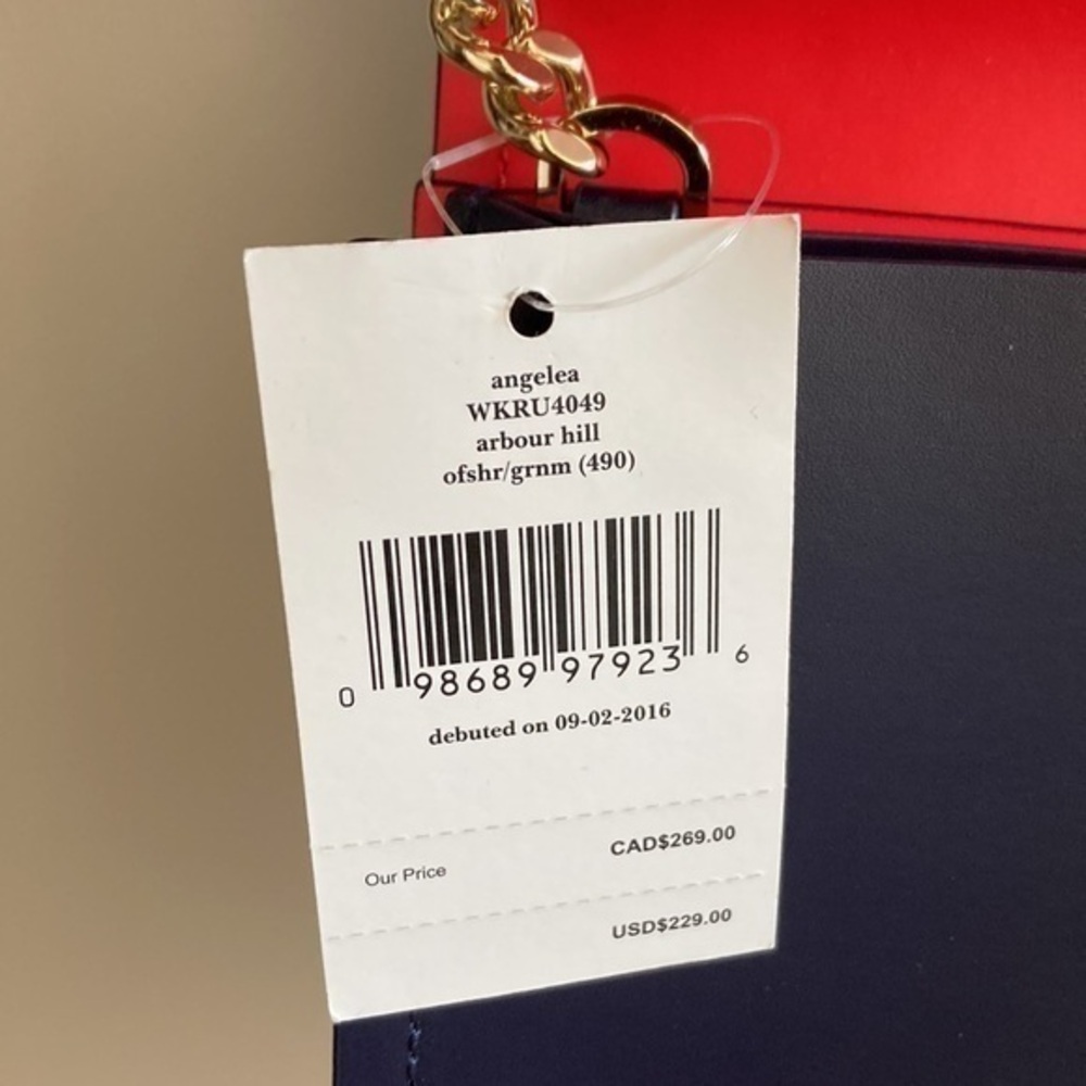 NWT Kate Spade Arbour Hill Angelea clutch purse in blue - Picture 2 of 4
